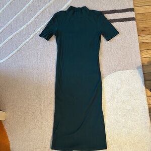 Green Zara Ribbed Women's Dress